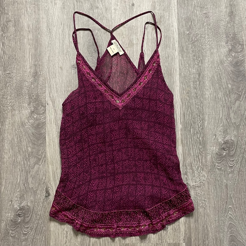 Lucky Brand Chiffon Embellished Top